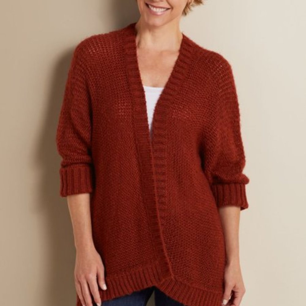 NEW Soft Surroundings Mohair Bl Kimono Sweater S/M